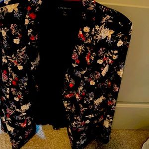 Never worn navy blue floral blazer